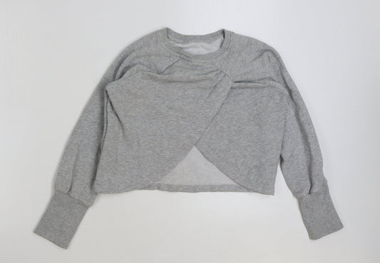 NEXT Girls Grey Cotton Pullover Sweatshirt Size 10 Years Pullover - love
