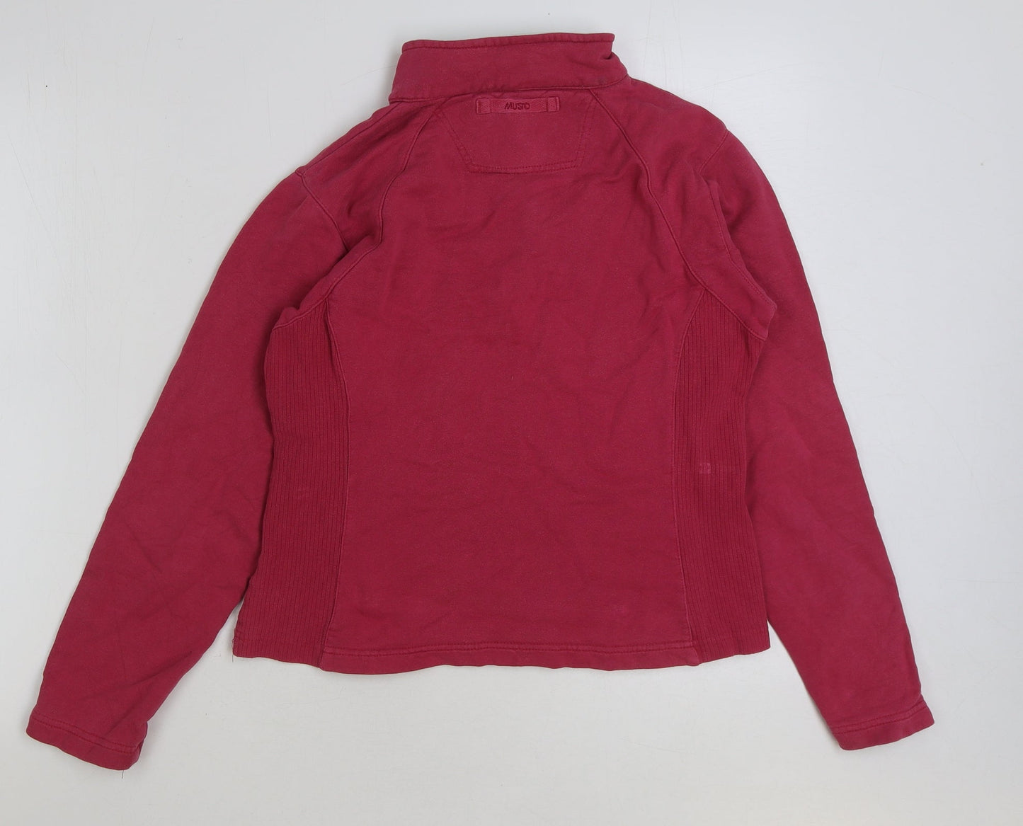 Musio Womens Pink Cotton Pullover Sweatshirt Size 10 Zip