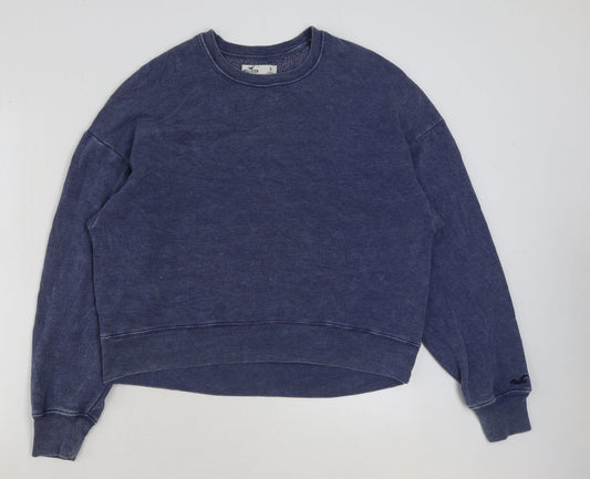 Hollister Mens Blue Cotton Pullover Sweatshirt Size S