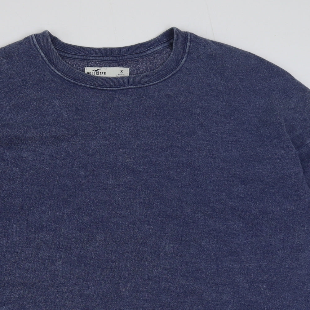 Hollister Mens Blue Cotton Pullover Sweatshirt Size S