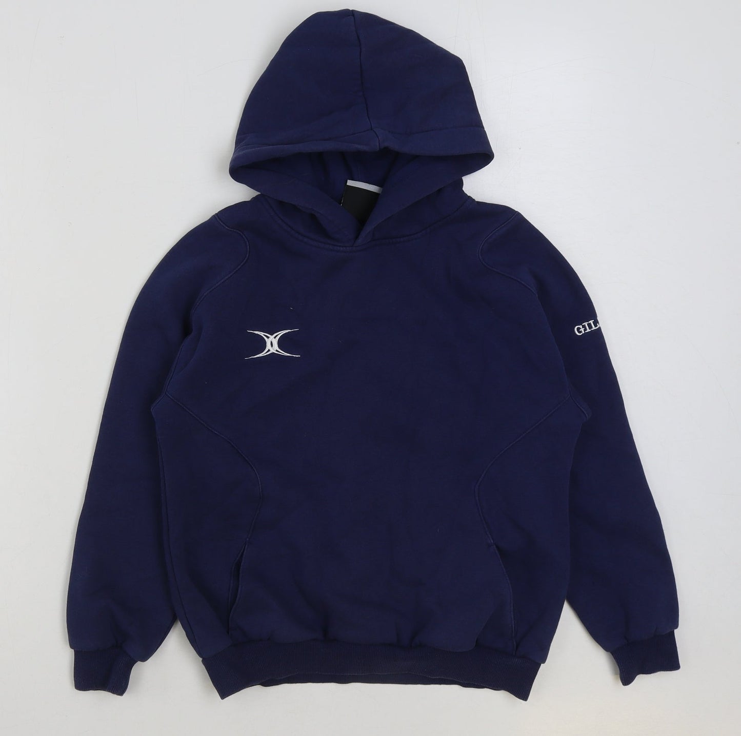 Gildan Boys Blue Cotton Pullover Hoodie Size 9-10 Years Pullover