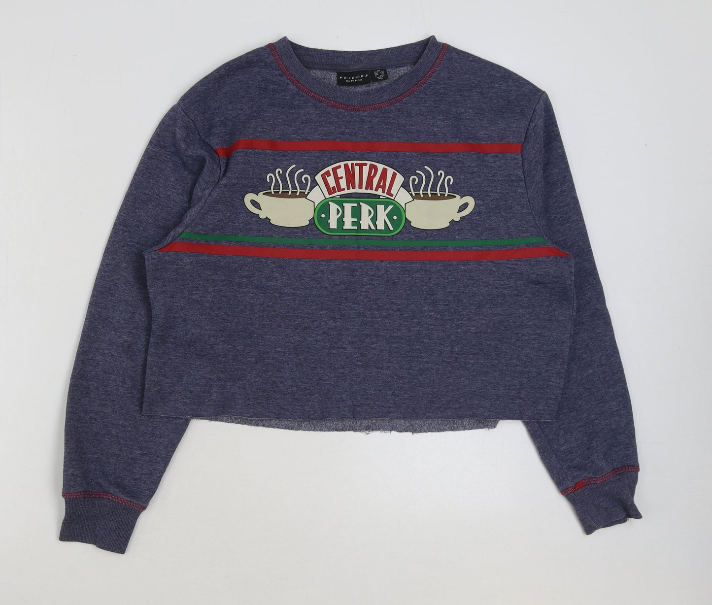 Primark Womens Blue Polyester Pullover Sweatshirt Size XS Pullover - Central Perk Friends