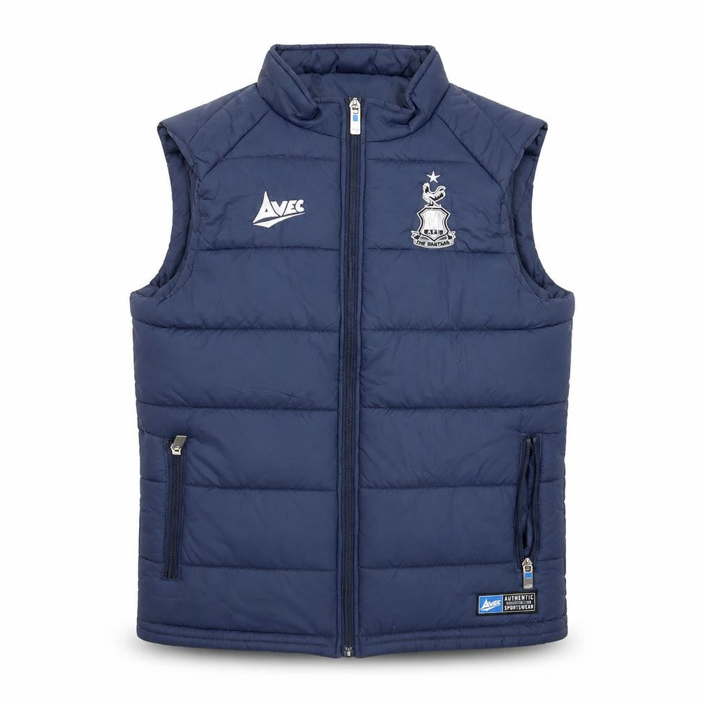 avec Boys Blue Gilet Jacket Size L Zip - The Bantams
