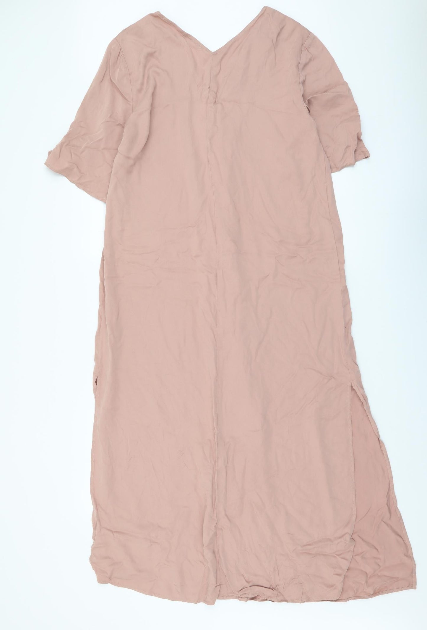 Oysho Womens Pink Viscose A-Line Size S V-Neck Pullover