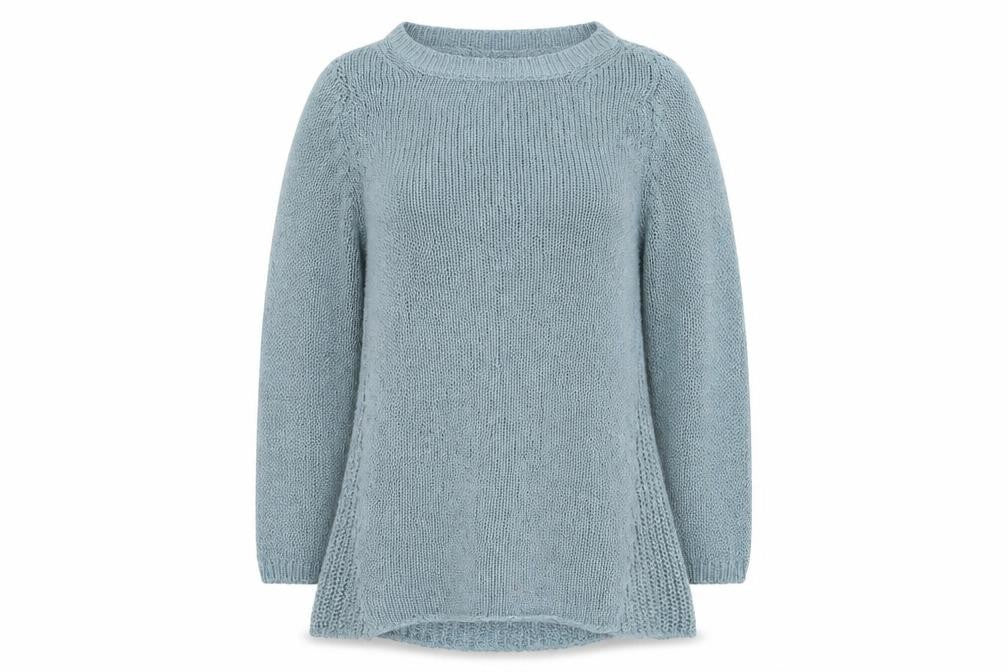 Marks and Spencer Womens Blue Round Neck Acrylic Pullover Jumper Size 12
