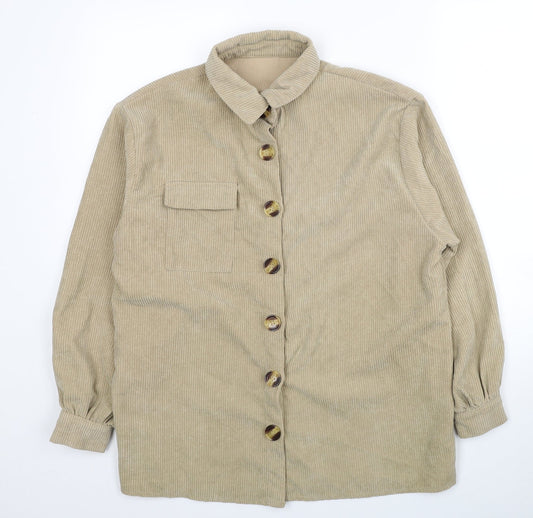 Nasty Gal Womens Beige Jacket Size 6 Button