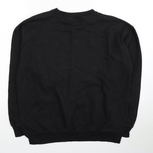 D&H Clothing Mens Black Polyester Pullover Sweatshirt Size M - Stay Dope