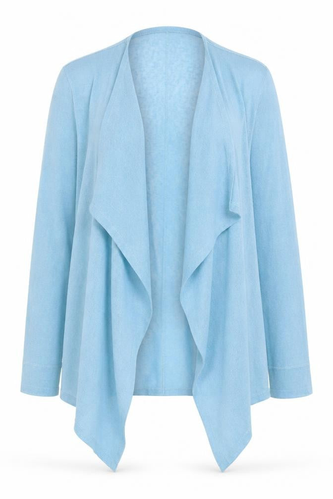 Marks and Spencer Womens Blue V-Neck Polyester Cardigan Jumper Size L