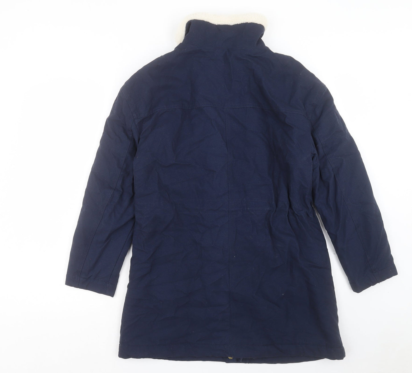 Per Una Womens Blue Parka Coat Size 8 Zip