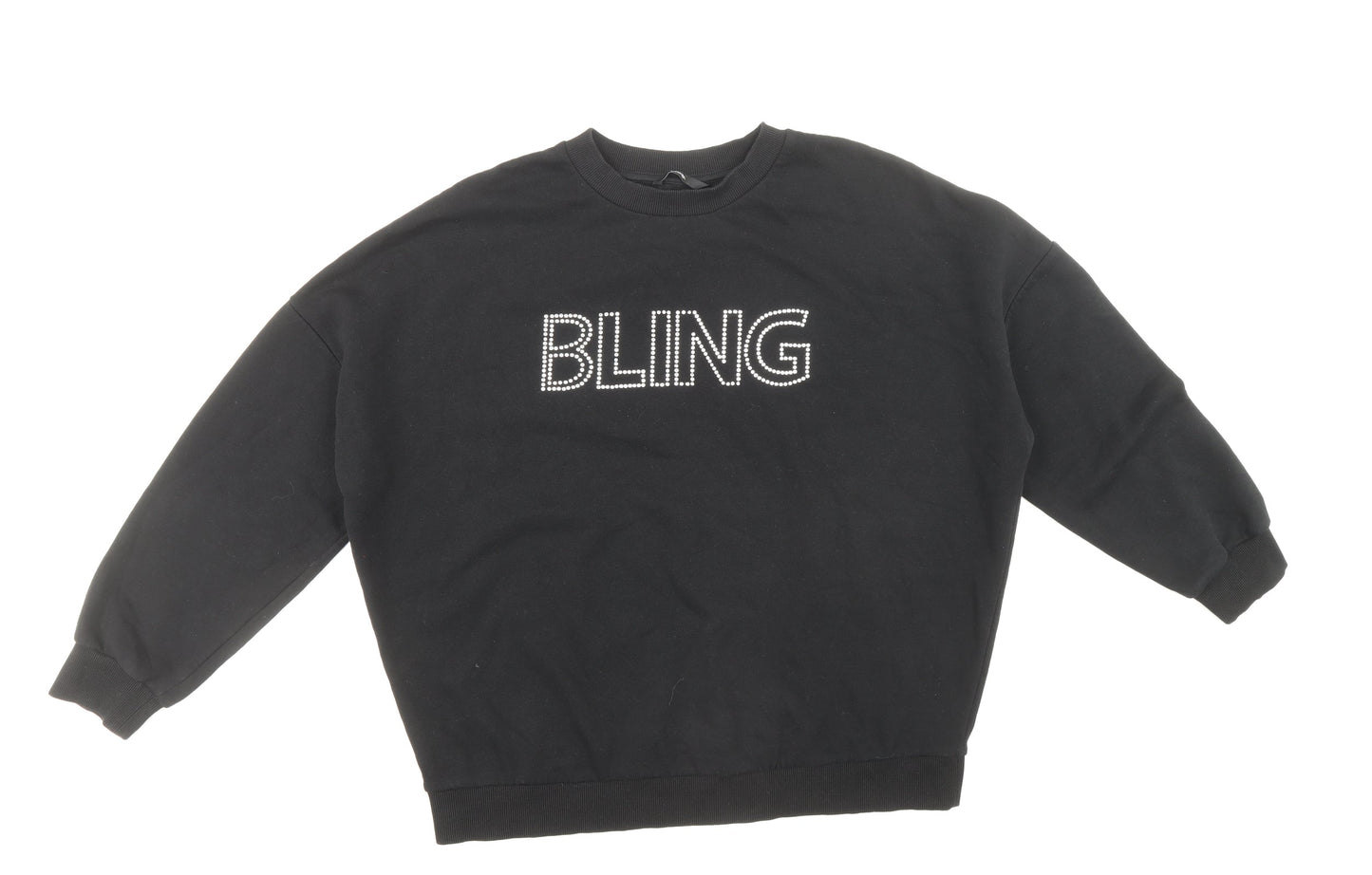 George Womens Black Cotton Pullover Sweatshirt Size L Pullover - Bling