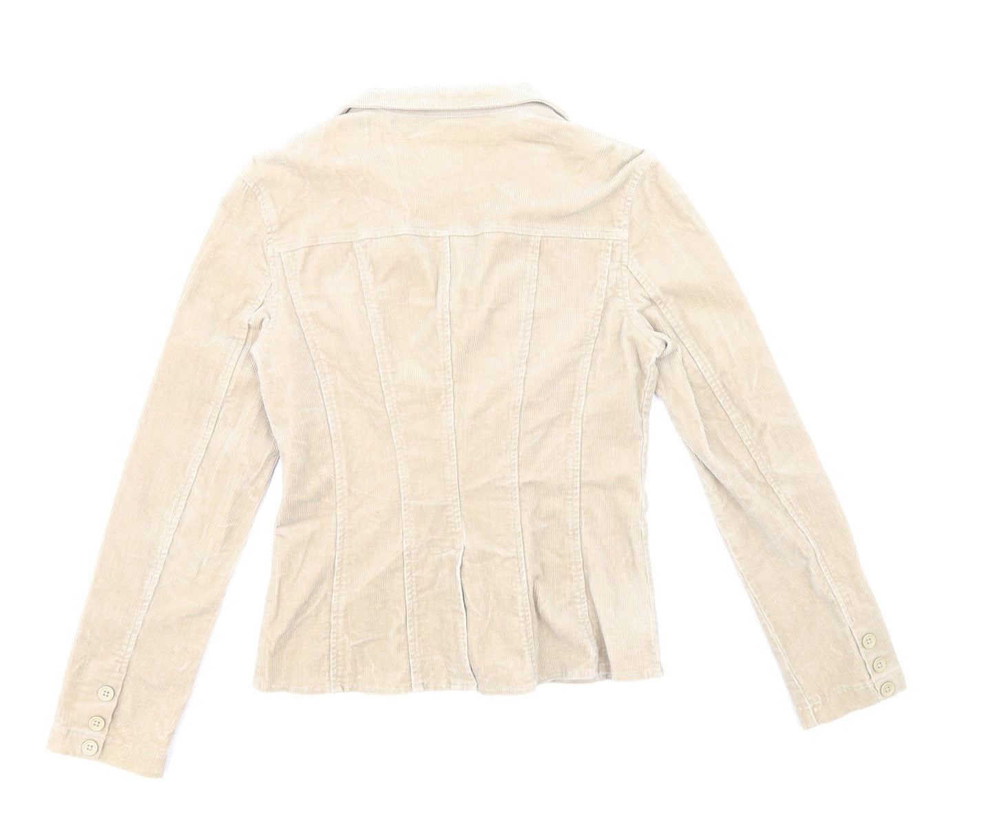 Dorothy Perkins Womens Beige Jacket Blazer Size 8 Button