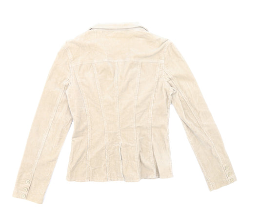 Dorothy Perkins Womens Beige Jacket Blazer Size 8 Button
