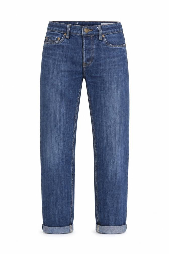 Denim & Co. Mens Blue Cotton Straight Jeans Size 28 in L30 in Regular Button