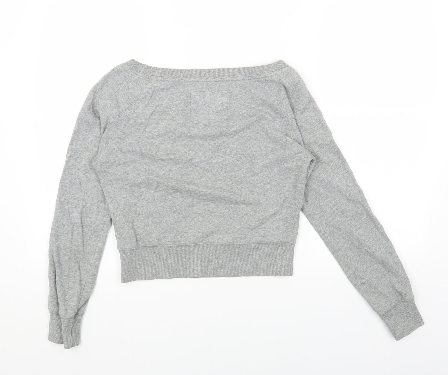 New Look Womens Grey Cotton Pullover Sweatshirt Size 8 Pullover