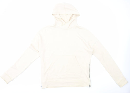 Underated Womens Ivory Cotton Pullover Hoodie Size L Pullover