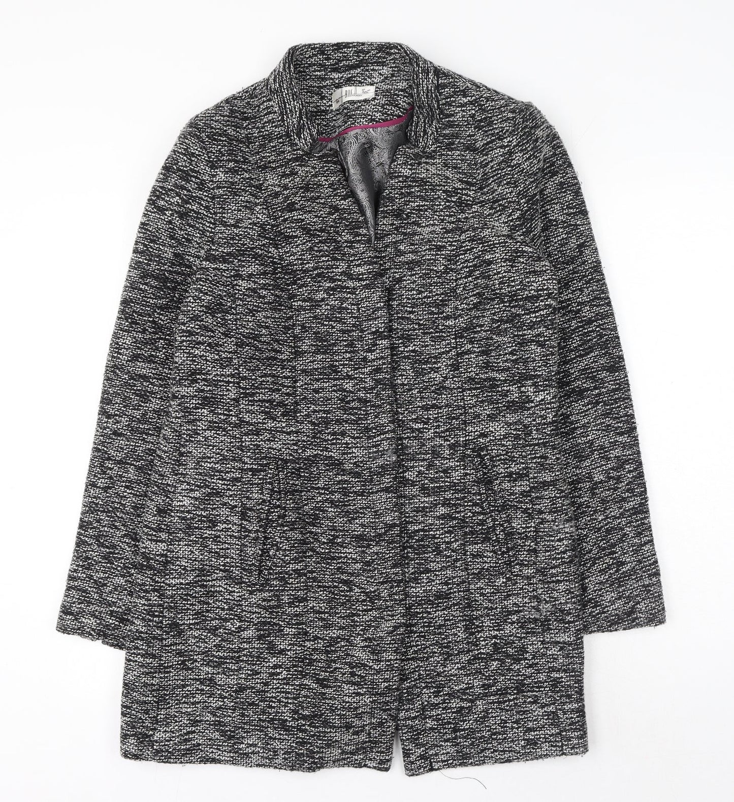 Baf woman Womens Grey Geometric Jacket Size 16 Button