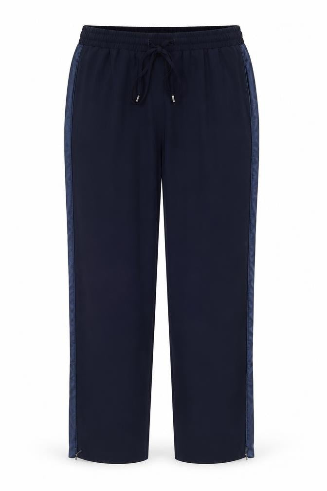 Topshop Womens Blue Polyester Trousers Size 10 L27 in Regular Drawstring