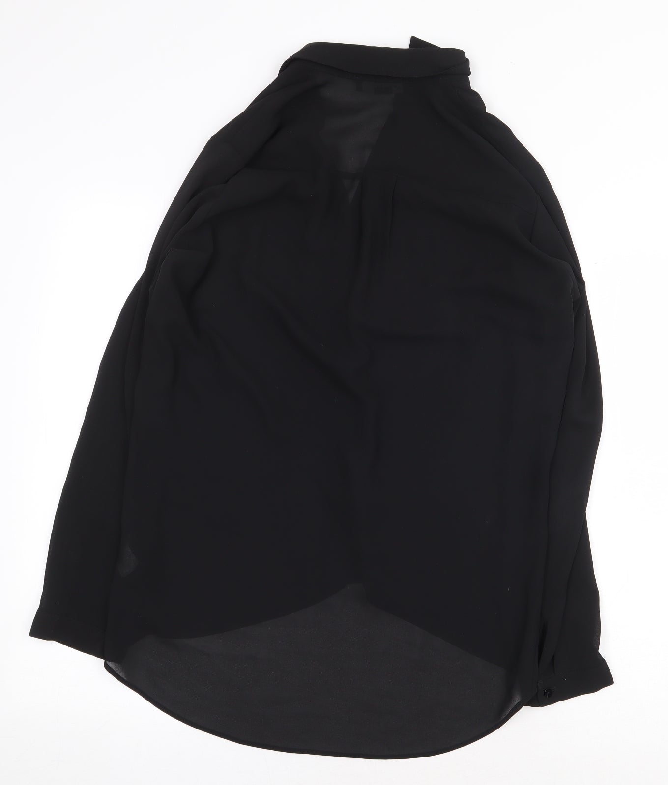 Atmosphere Womens Black Polyester Basic Blouse Size 8 Collared