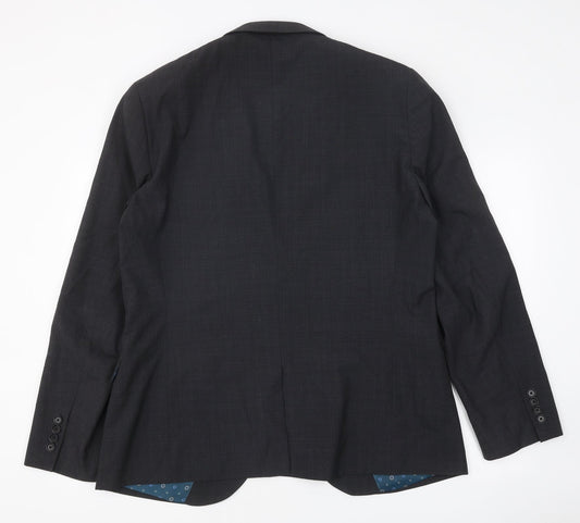 NEXT Mens Grey Polyester Jacket Suit Jacket Size 42