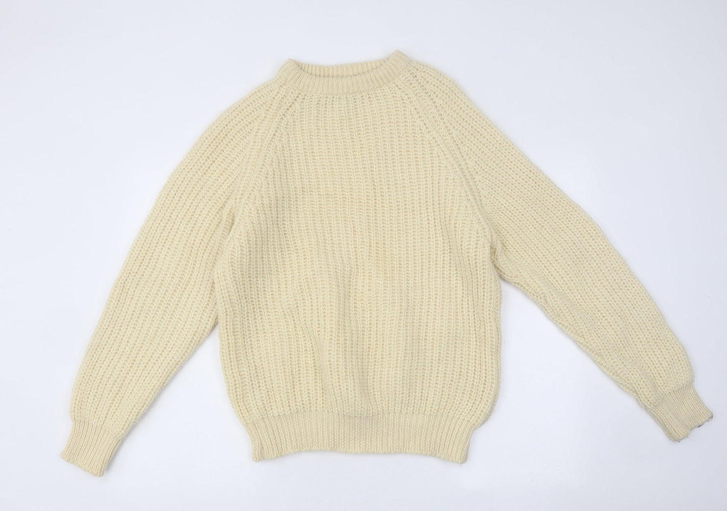 NEXT Womens Beige Round Neck Acrylic Pullover Jumper Size M