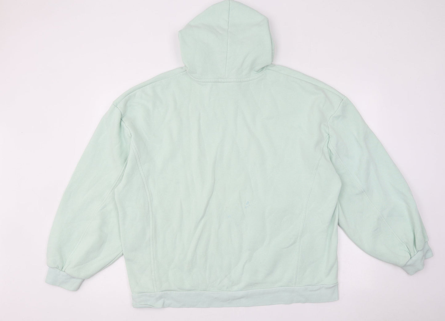 Topshop Womens Green Cotton Pullover Hoodie Size M Pullover
