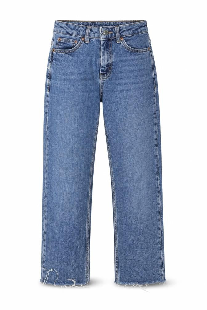 Dorothy Perkins Womens Blue Cotton Straight Jeans Size 32 in L21 in Regular Zip