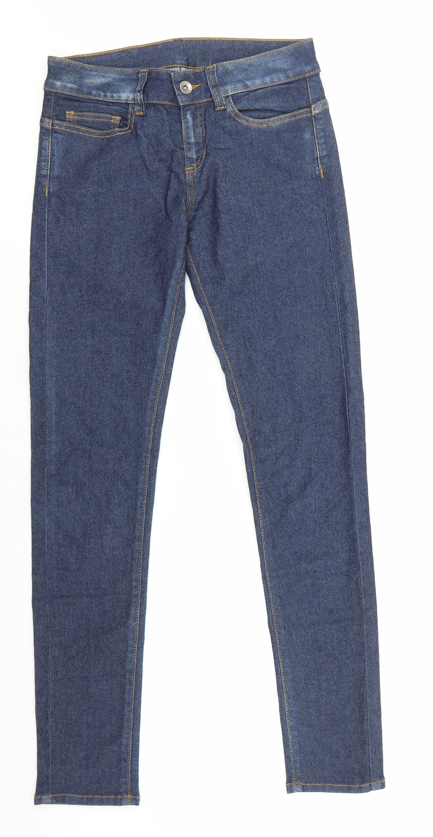Vicunha Womens Blue Cotton Skinny Jeans Size 27 in L28.5 in Regular Zip