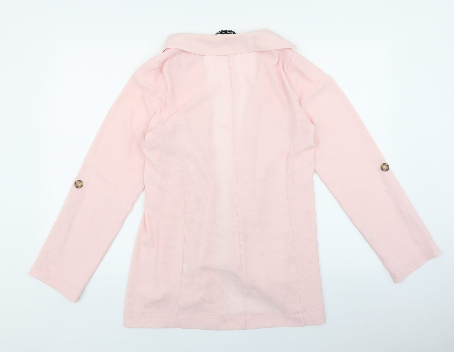 Select Womens Pink V-Neck Polyester Cardigan Jumper Size 10