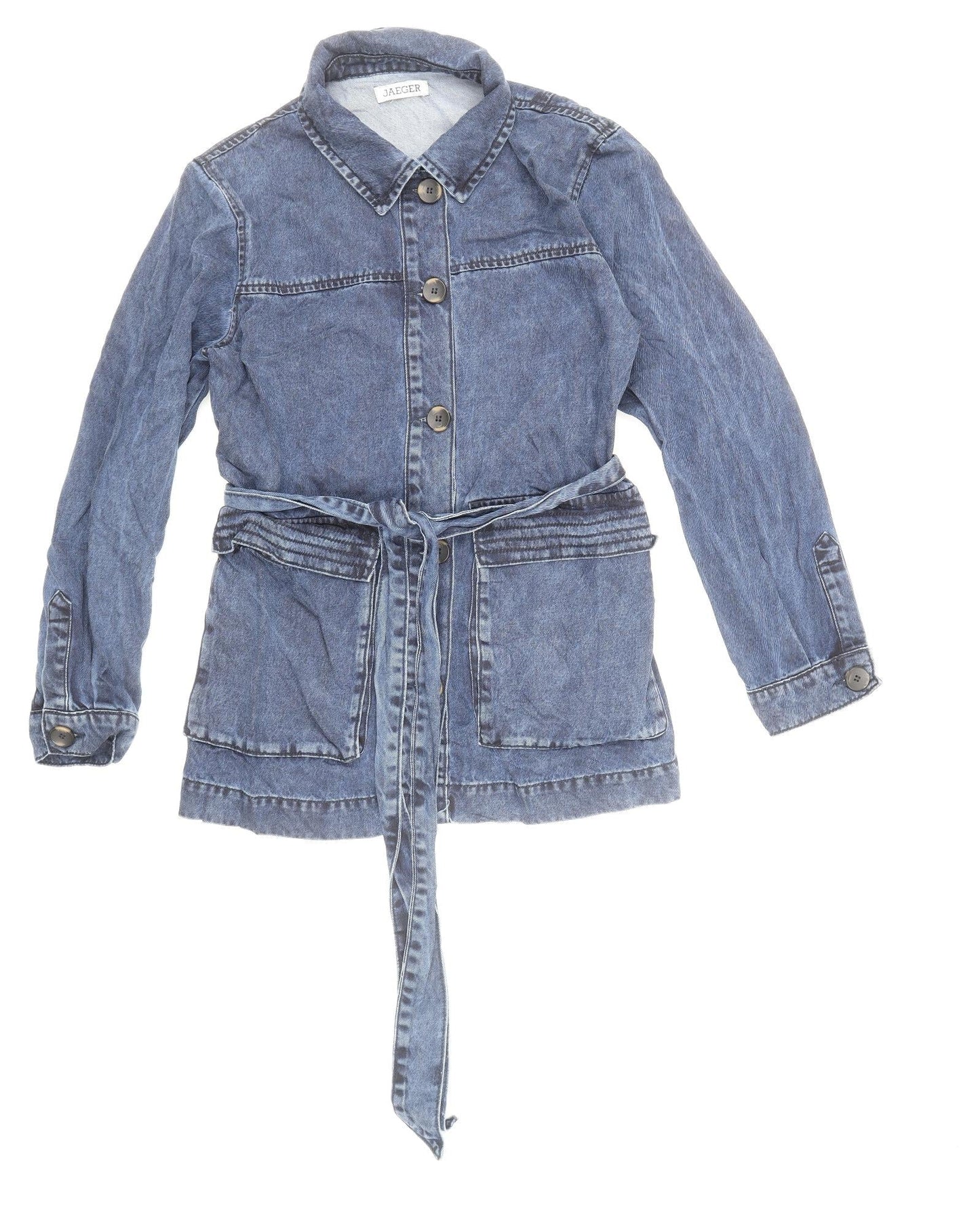 Marks and Spencer Womens Blue Jacket Size 10 Button