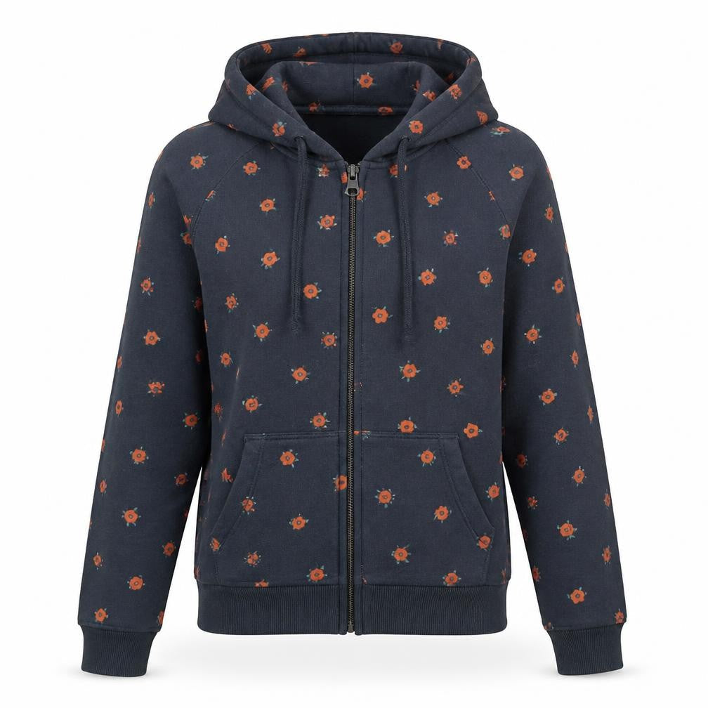 Womens UK 8 Regular Jack Wills Blue Full Zip Hoodie