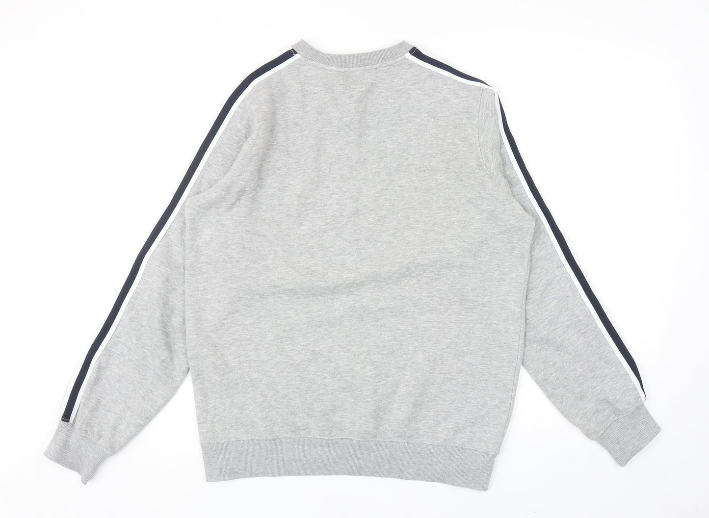 Enzo Mens Grey Cotton Pullover Sweatshirt Size M