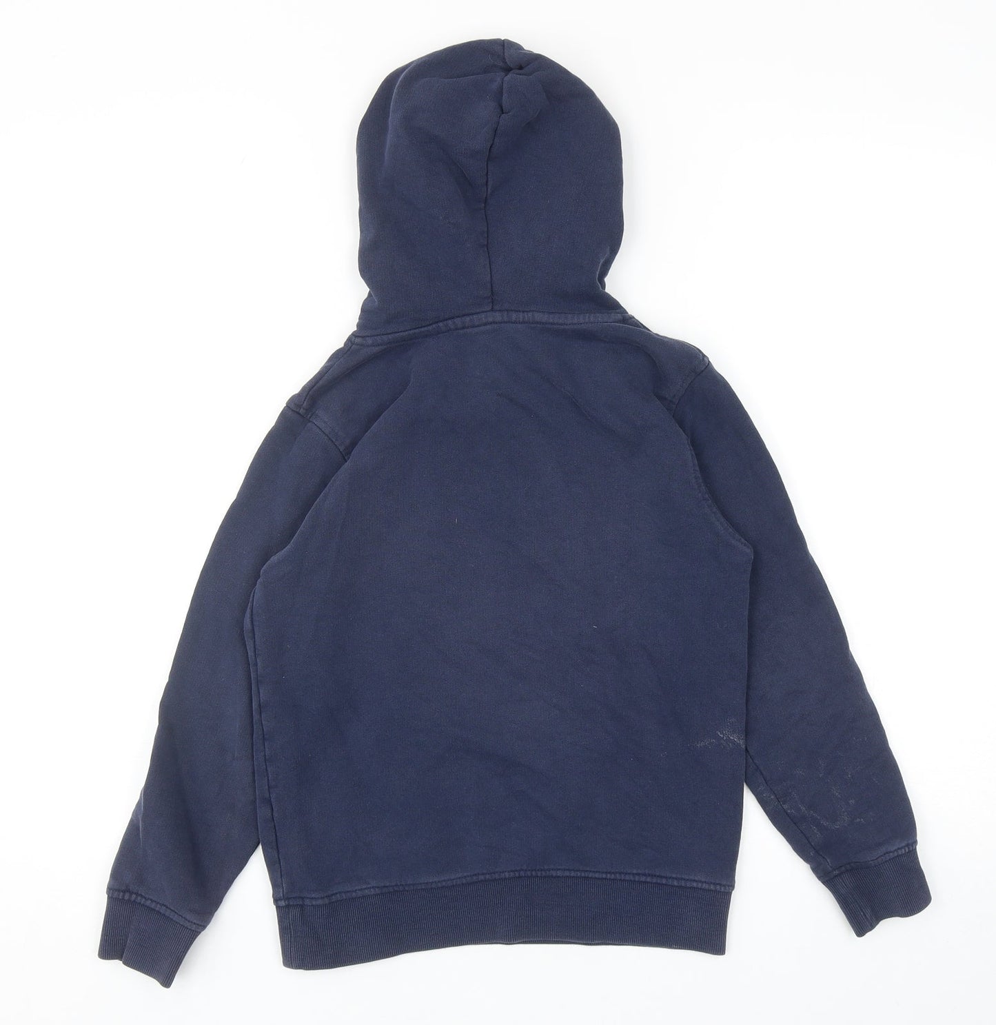 H&M Boys Blue Cotton Pullover Hoodie Size 9-10 Years Pullover