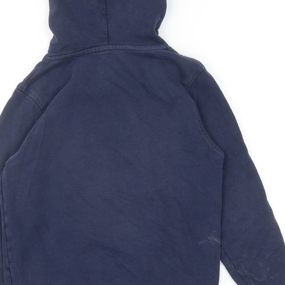 H&M Boys Blue Cotton Pullover Hoodie Size 9-10 Years Pullover