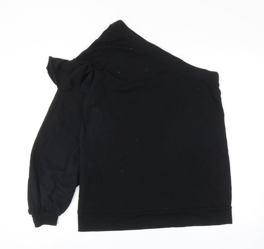 Zara Womens Black Cotton Pullover Sweatshirt Size M Pullover