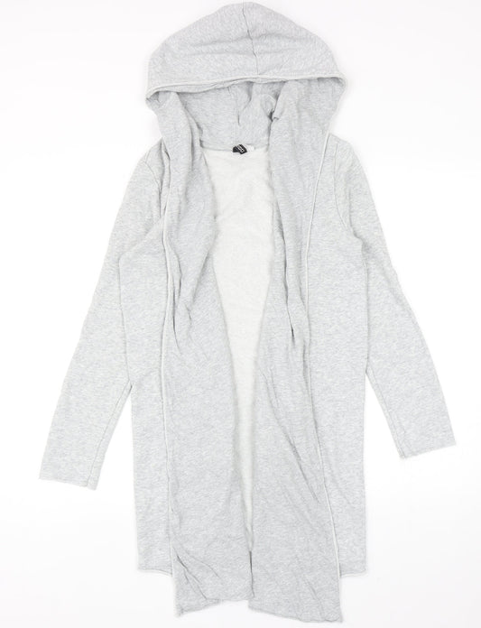 H&M Womens Grey Cotton Pullover Hoodie Size S