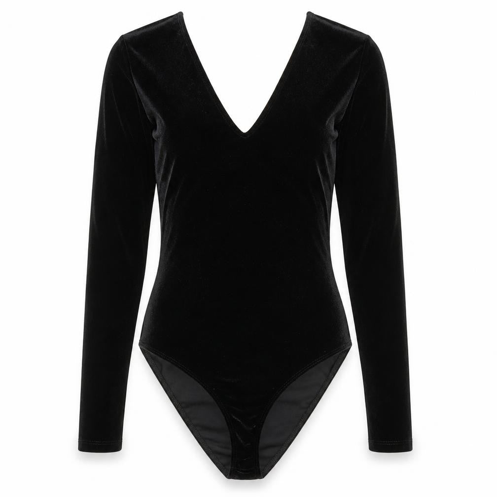 River Island Womens Black Polyester Bodysuit One-Piece Size 6 L10 in Snap