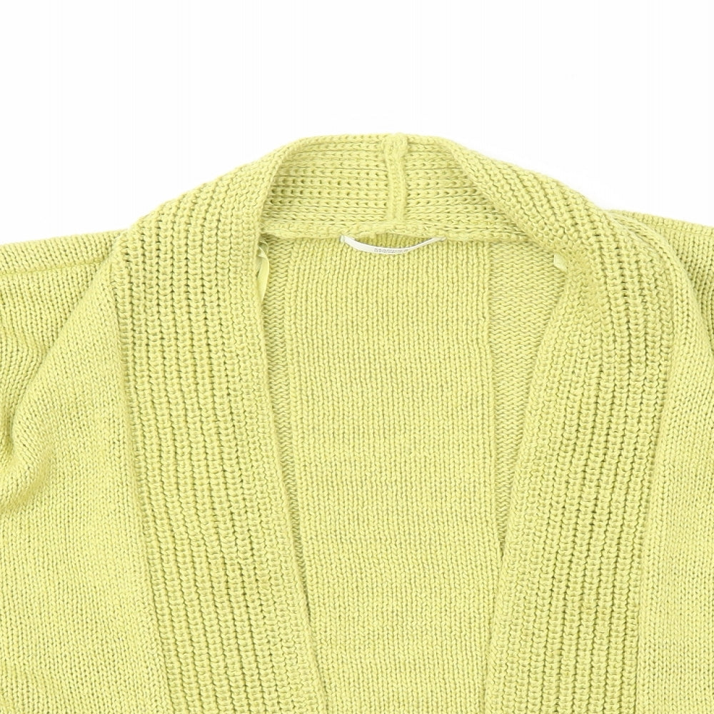 Marks and Spencer Womens Green V-Neck Acrylic Cardigan Jumper Size 10