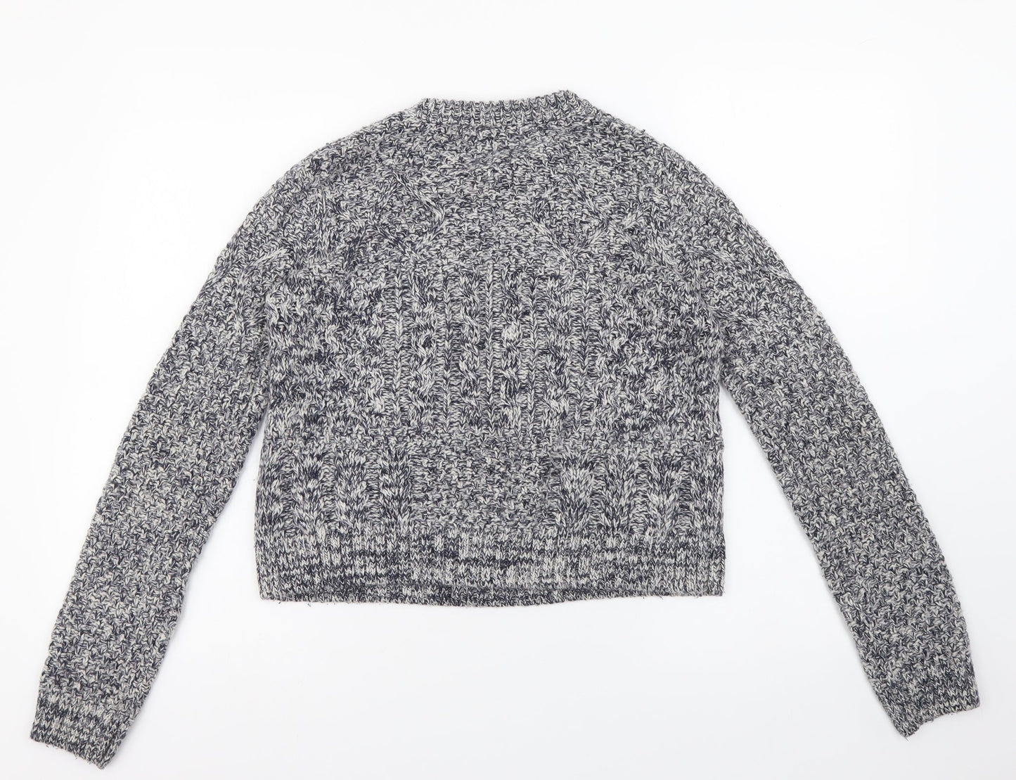 Topshop Womens Multicoloured Round Neck Acrylic Pullover Jumper Size 8