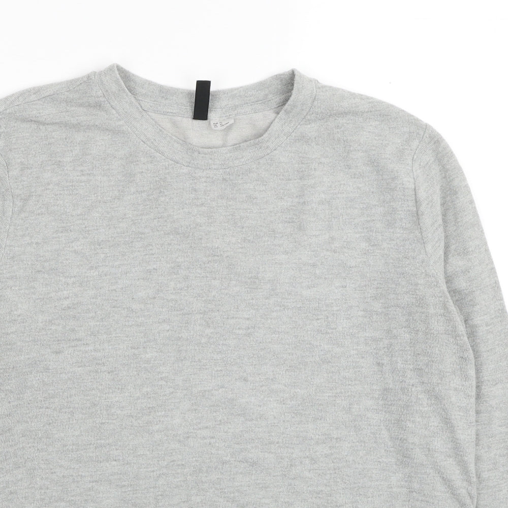 H&M Womens Grey Crew Neck Polyester Pullover Jumper Size XL