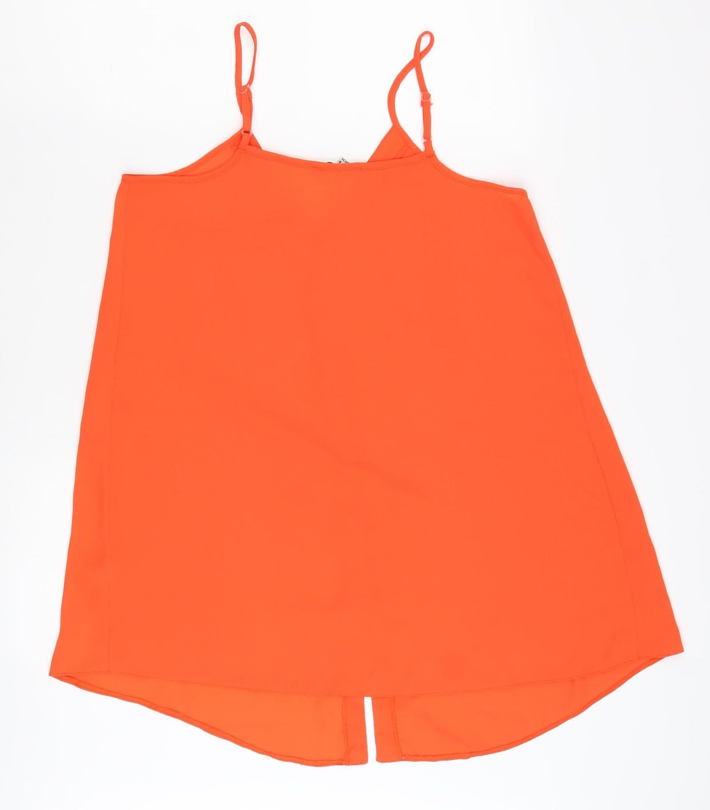 PEP&CO Womens Orange Polyester Camisole Tank Size 8 V-Neck