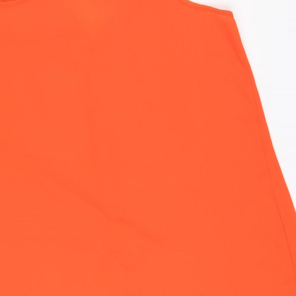 PEP&CO Womens Orange Polyester Camisole Tank Size 8 V-Neck