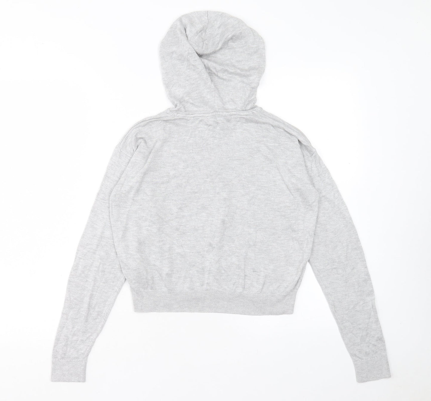 H&M Girls Grey Viscose Pullover Hoodie Size 13-14 Years Pullover