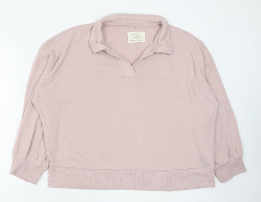 George Womens Pink Polyester Pullover Sweatshirt Size L Pullover