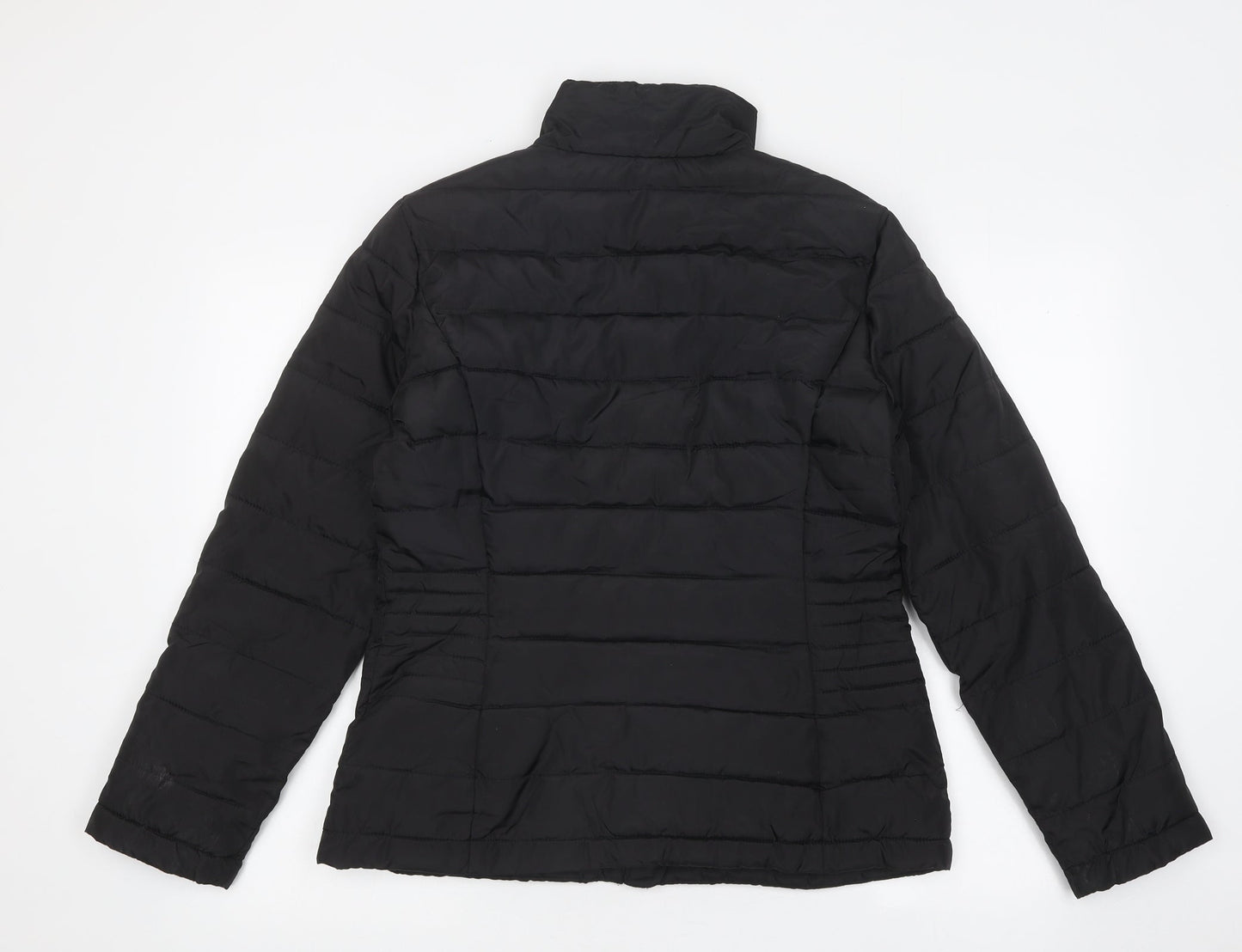 Dorothy Perkins Womens Black Quilted Jacket Size 6 Zip