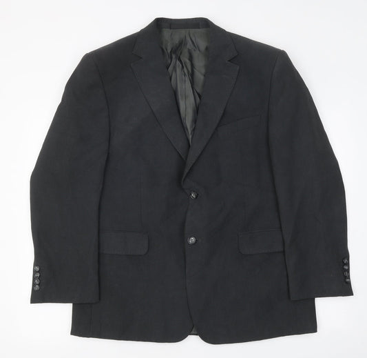 Marks and Spencer Mens Black Polyester Jacket Suit Jacket Size 42