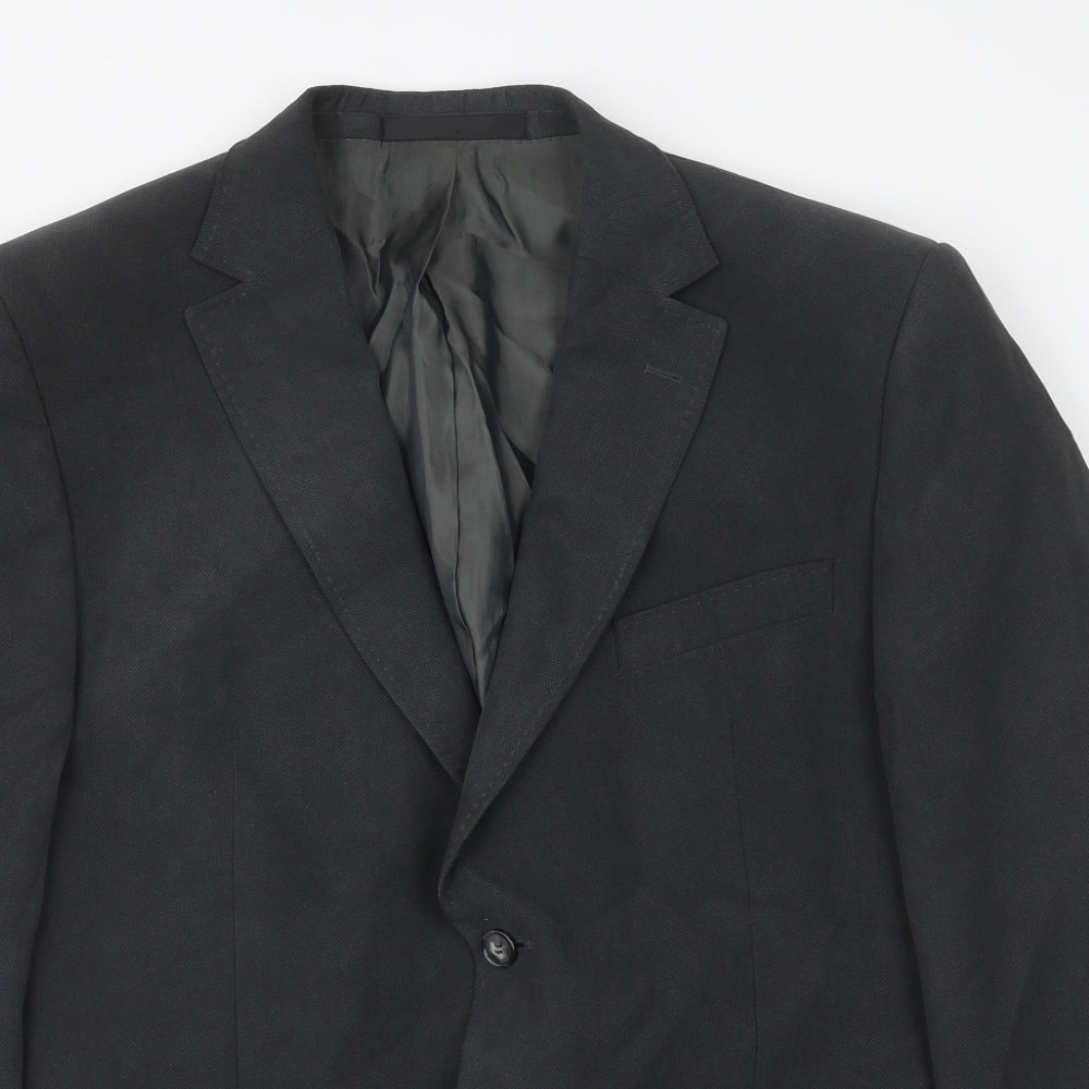 Marks and Spencer Mens Black Polyester Jacket Suit Jacket Size 42