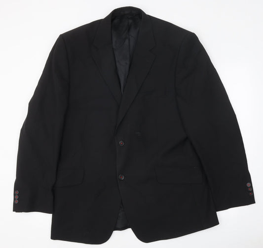 Incopatewear Mens Black Polyester Jacket Suit Jacket Size 42