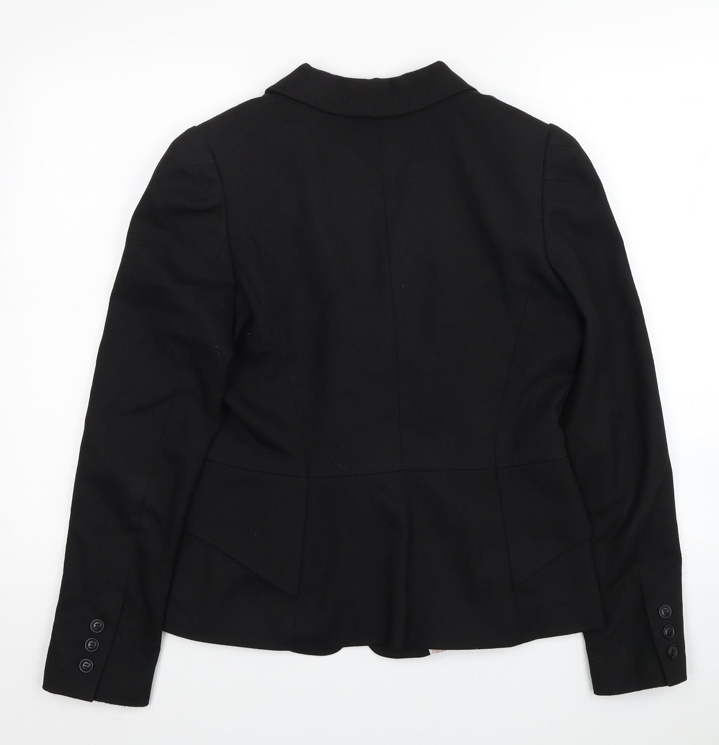 NEXT Womens Black Polyester Jacket Suit Jacket Size 12