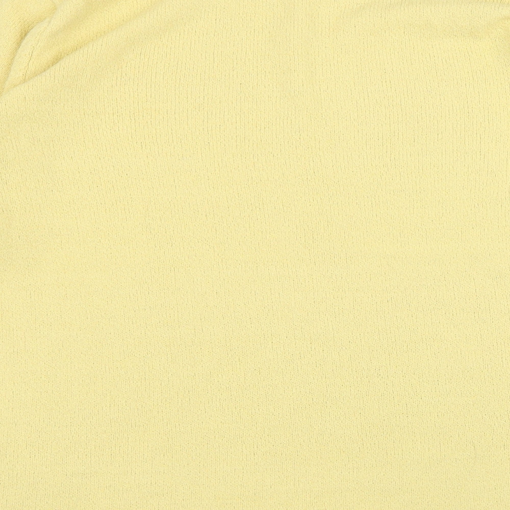Fay Louise Womens Yellow Crew Neck Acrylic Pullover Jumper One Size