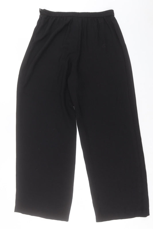 Roman Womens Black Polyester Trousers Size 14 Regular Zip